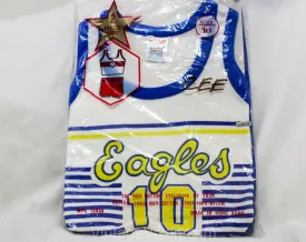 1970s Boy's Track Star Tank Top & Shorts Set - Size 10 Boys 70s Retro Athletic Shirt Sportswear Outfit - Blue Yellow Eagles - NOS Deadstock