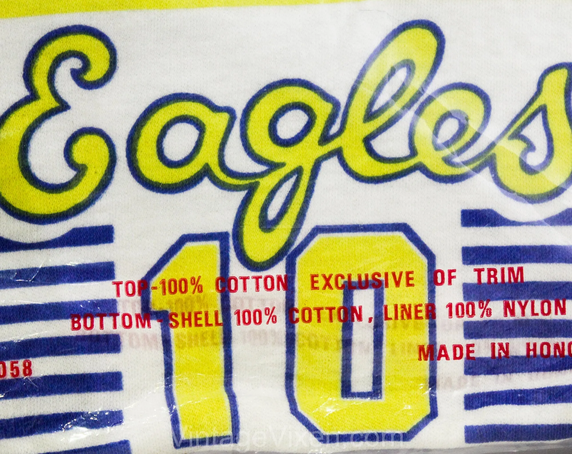 1970s Boy's Track Star Tank Top & Shorts Set - Size 10 Boys 70s Retro Athletic Shirt Sportswear Outfit - Blue Yellow Eagles - NOS Deadstock