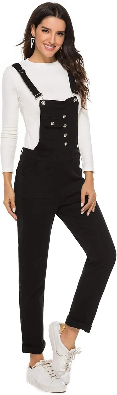 AvaCostume Womens Classic Adjustable Strap Jean Overalls