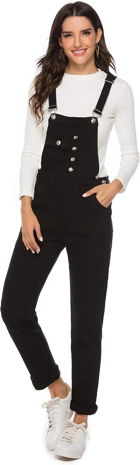 AvaCostume Womens Classic Adjustable Strap Jean Overalls