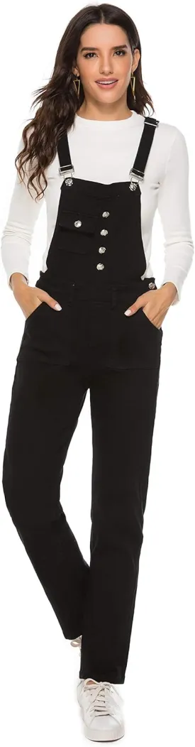 AvaCostume Womens Classic Adjustable Strap Jean Overalls