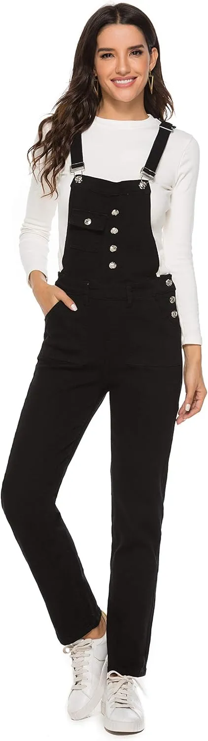 AvaCostume Womens Classic Adjustable Strap Jean Overalls
