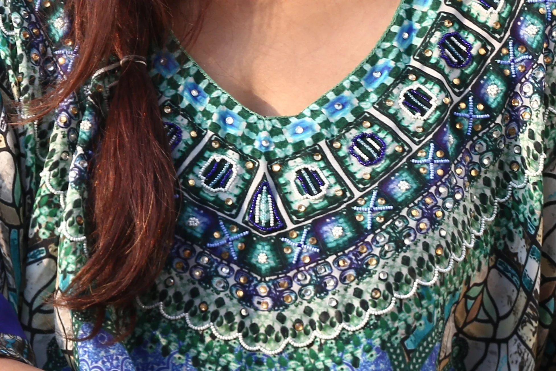 Beach wear Embellished Kaftan Plus size Long kaftan Resort wear kaftan