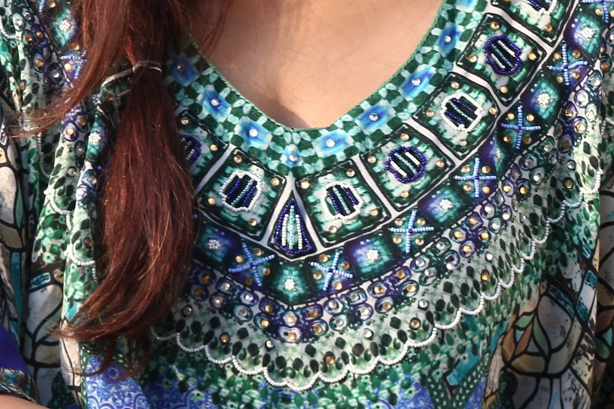 Beach wear Embellished Kaftan Plus size Long kaftan Resort wear kaftan