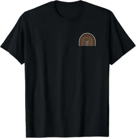 Boho Rainbow Art Abstract Colors Minimalist Graphic T-Shirt