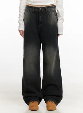 Bridget Washed Wide-Leg Jeans CJ501