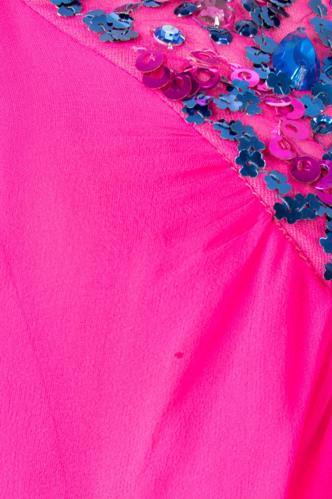 Chiffon Sequin Trapeze Gown
