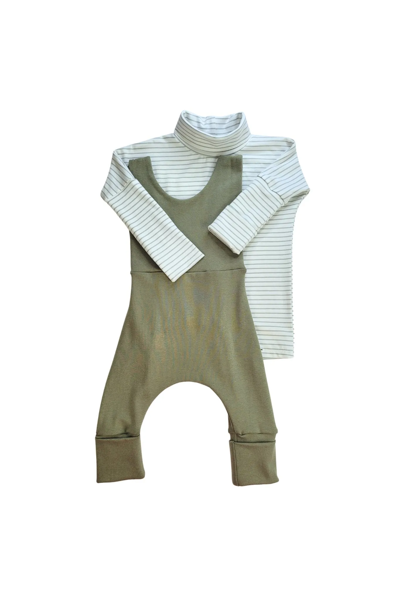 Grow With Me Turtleneck | Olive Stripes