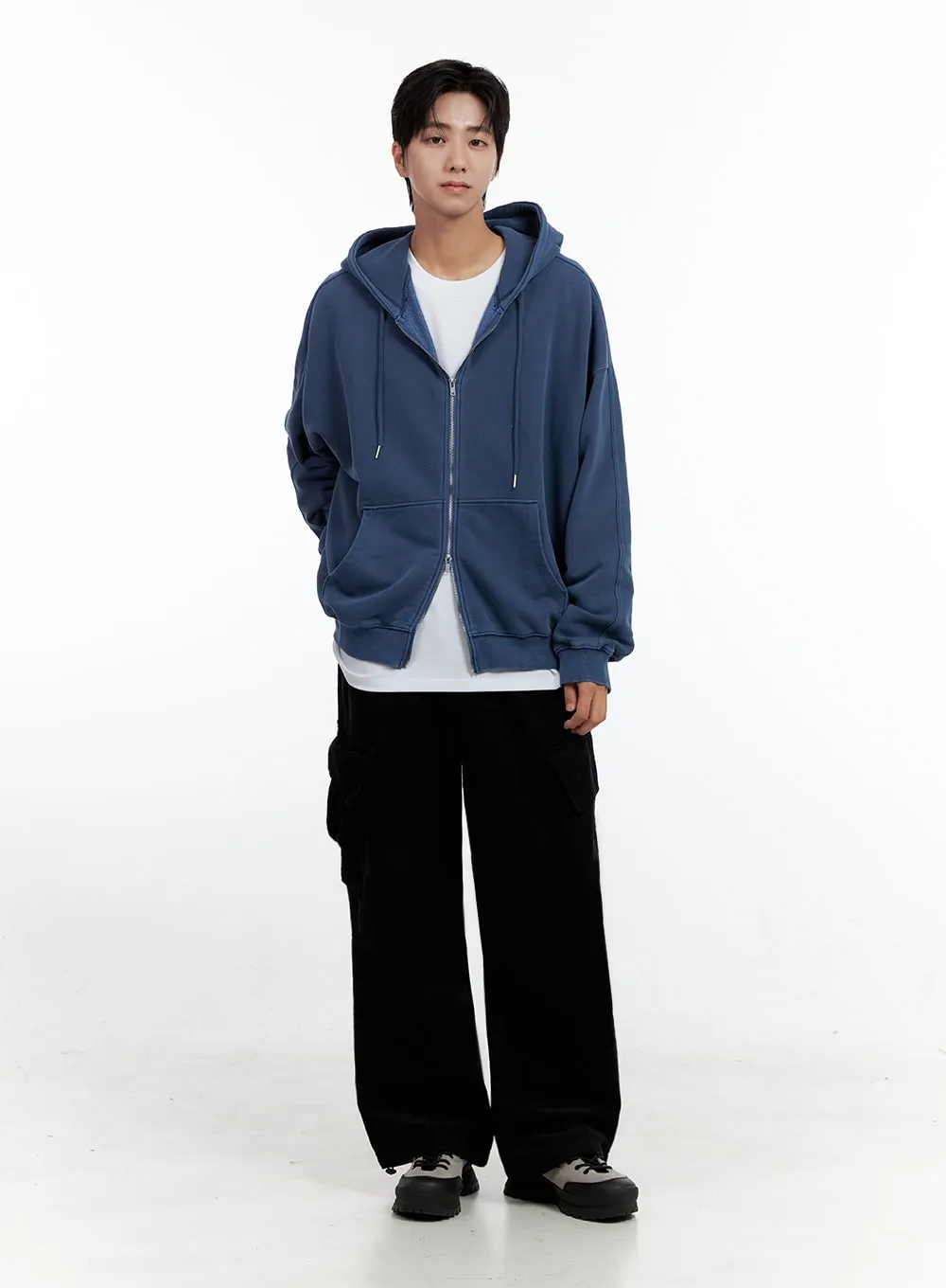 Men's Classic Two-Way Zipper Hoodie IN401