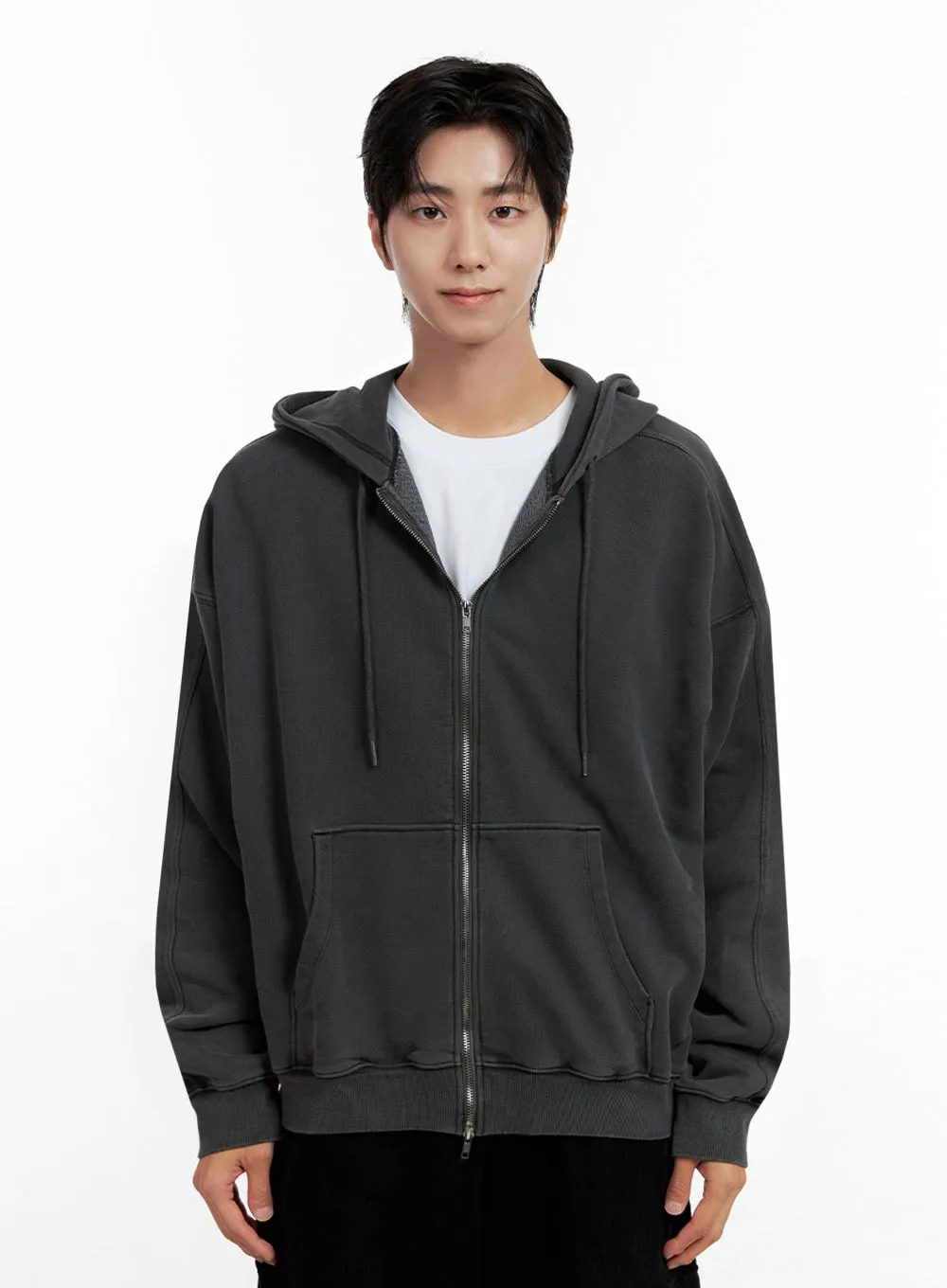 Men's Classic Two-Way Zipper Hoodie IN401