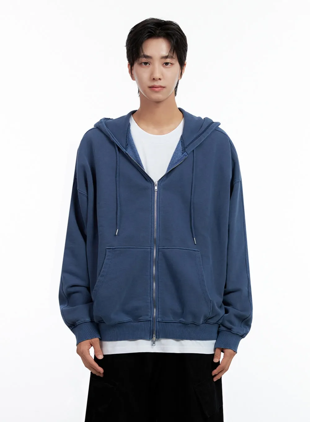 Men's Classic Two-Way Zipper Hoodie IN401