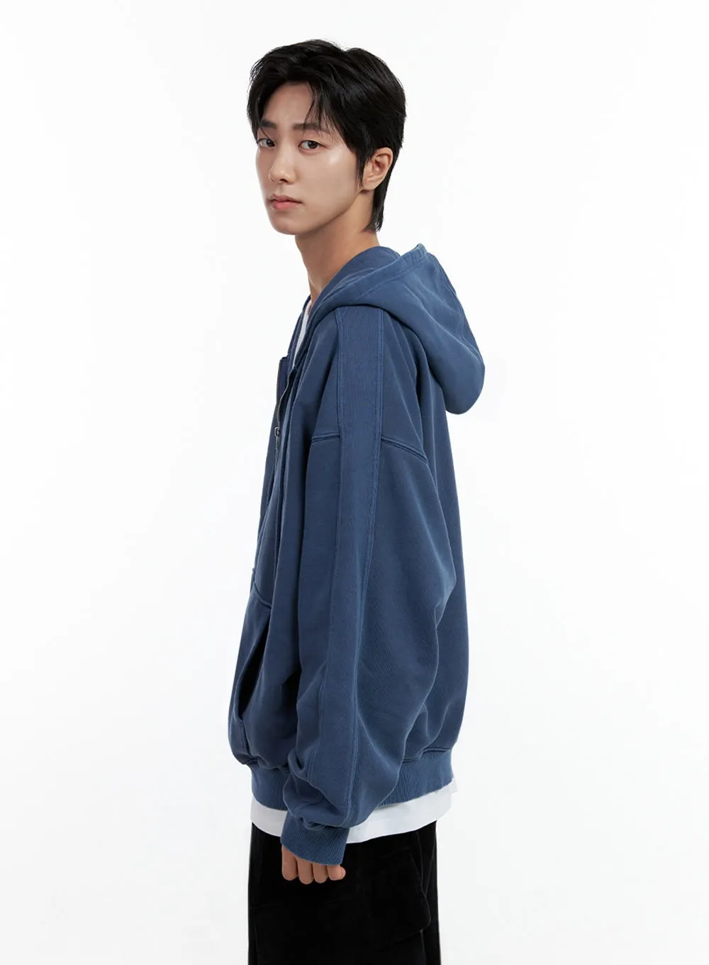 Men's Classic Two-Way Zipper Hoodie IN401