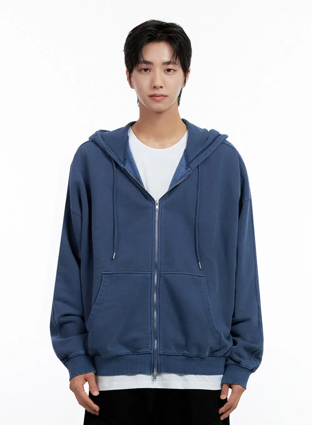 Men's Classic Two-Way Zipper Hoodie IN401