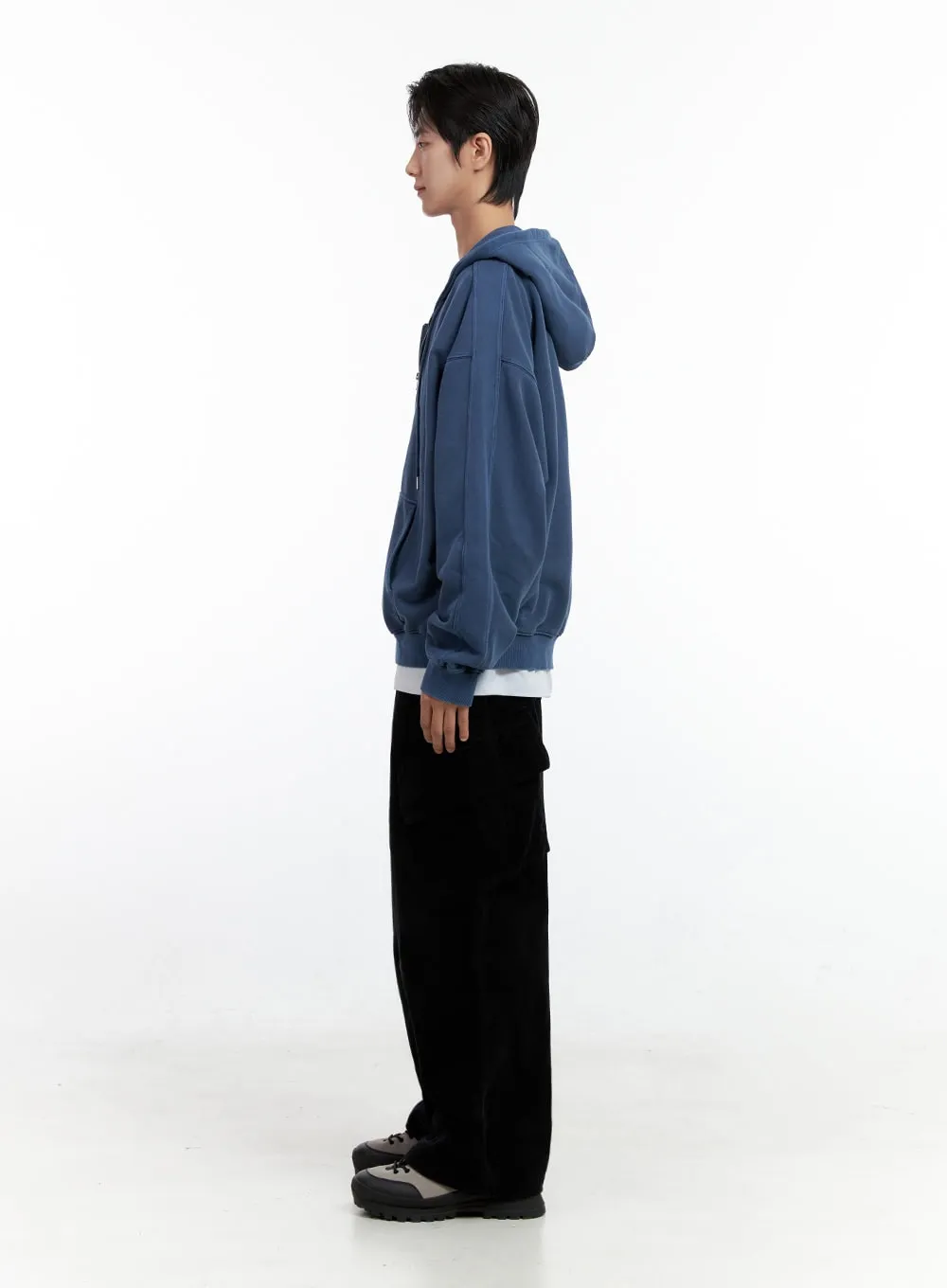 Men's Classic Two-Way Zipper Hoodie IN401