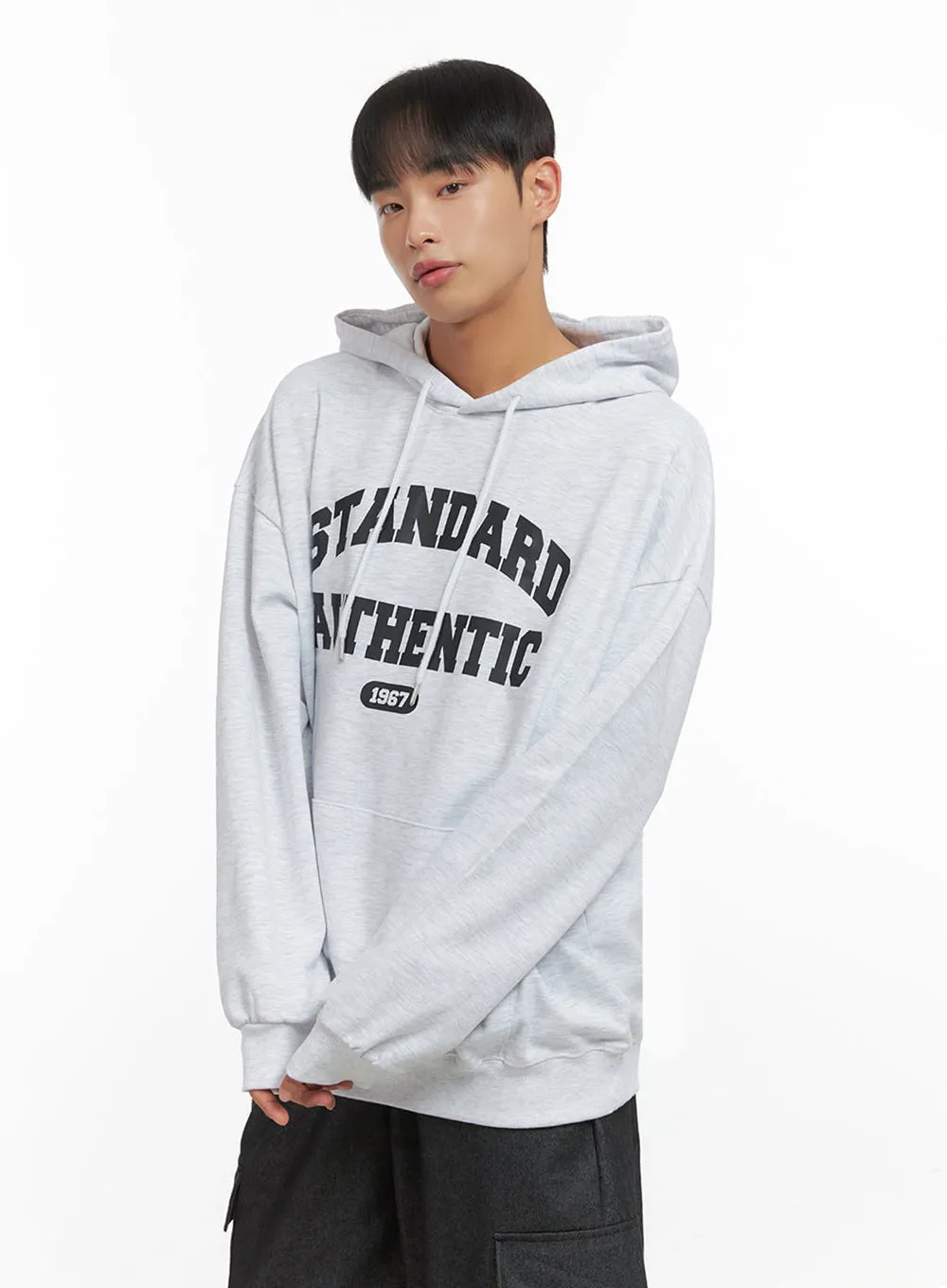 Men's Loose Fit Graphic Hoodie IO420