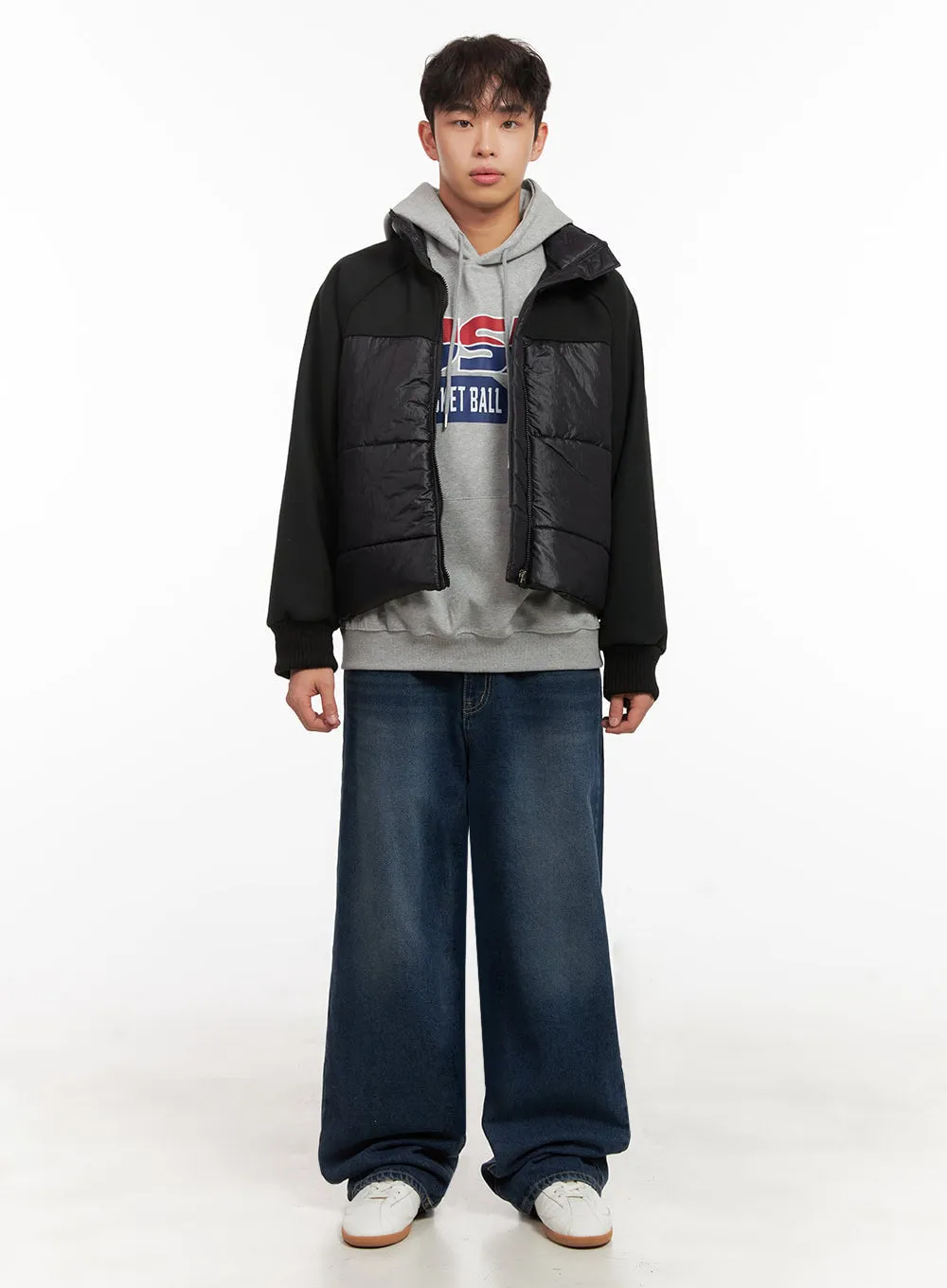 Men's Square Bomber Puffer Jacket ID427