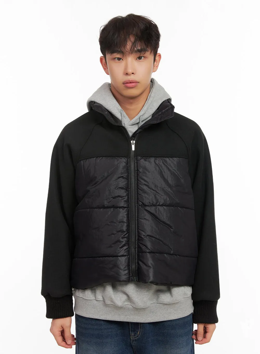 Men's Square Bomber Puffer Jacket ID427