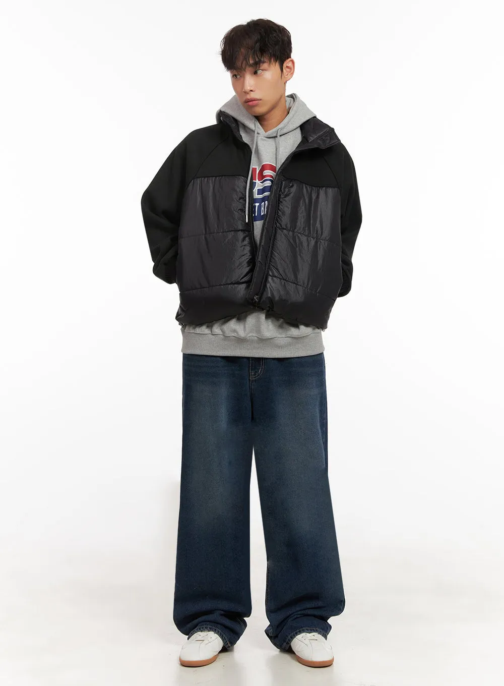 Men's Square Bomber Puffer Jacket ID427