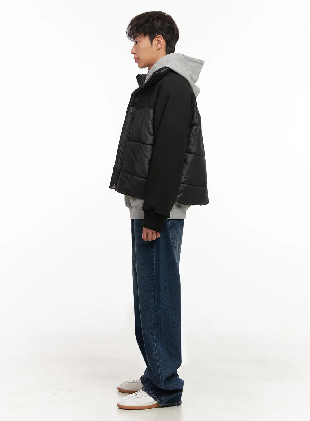 Men's Square Bomber Puffer Jacket ID427