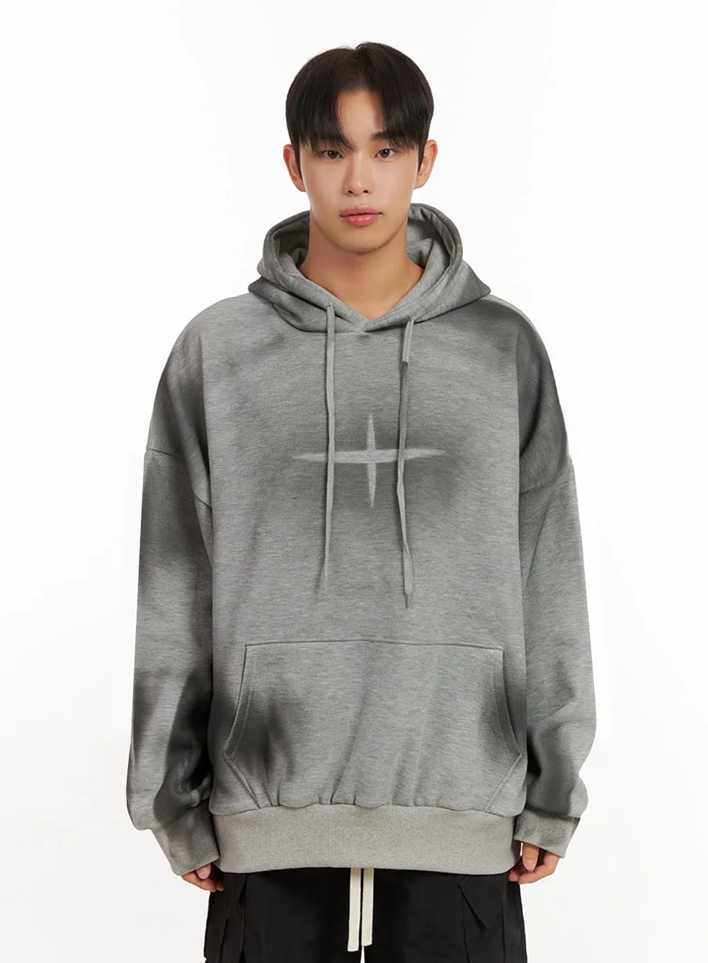 Men's Washed Graphic Hoodie ID406