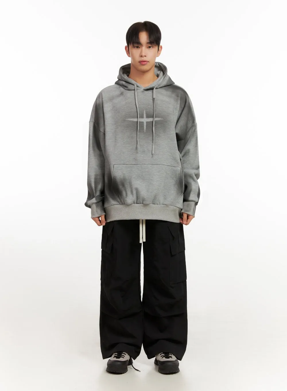 Men's Washed Graphic Hoodie ID406