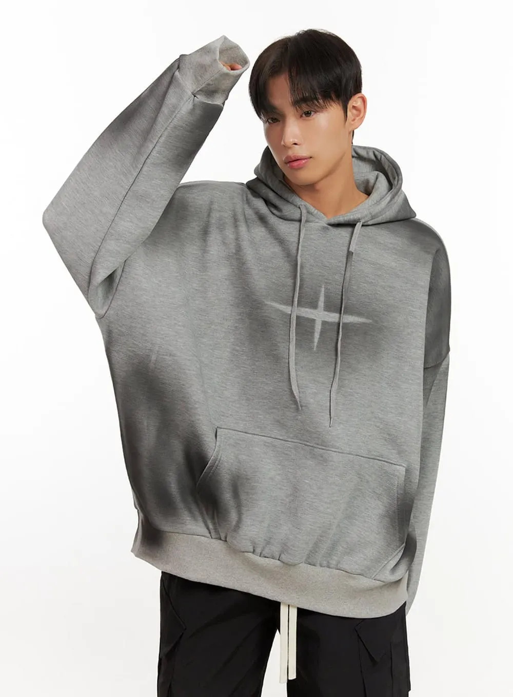 Men's Washed Graphic Hoodie ID406