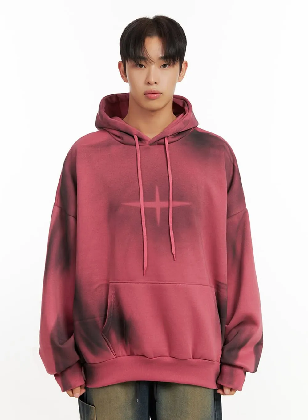 Men's Washed Graphic Hoodie ID406