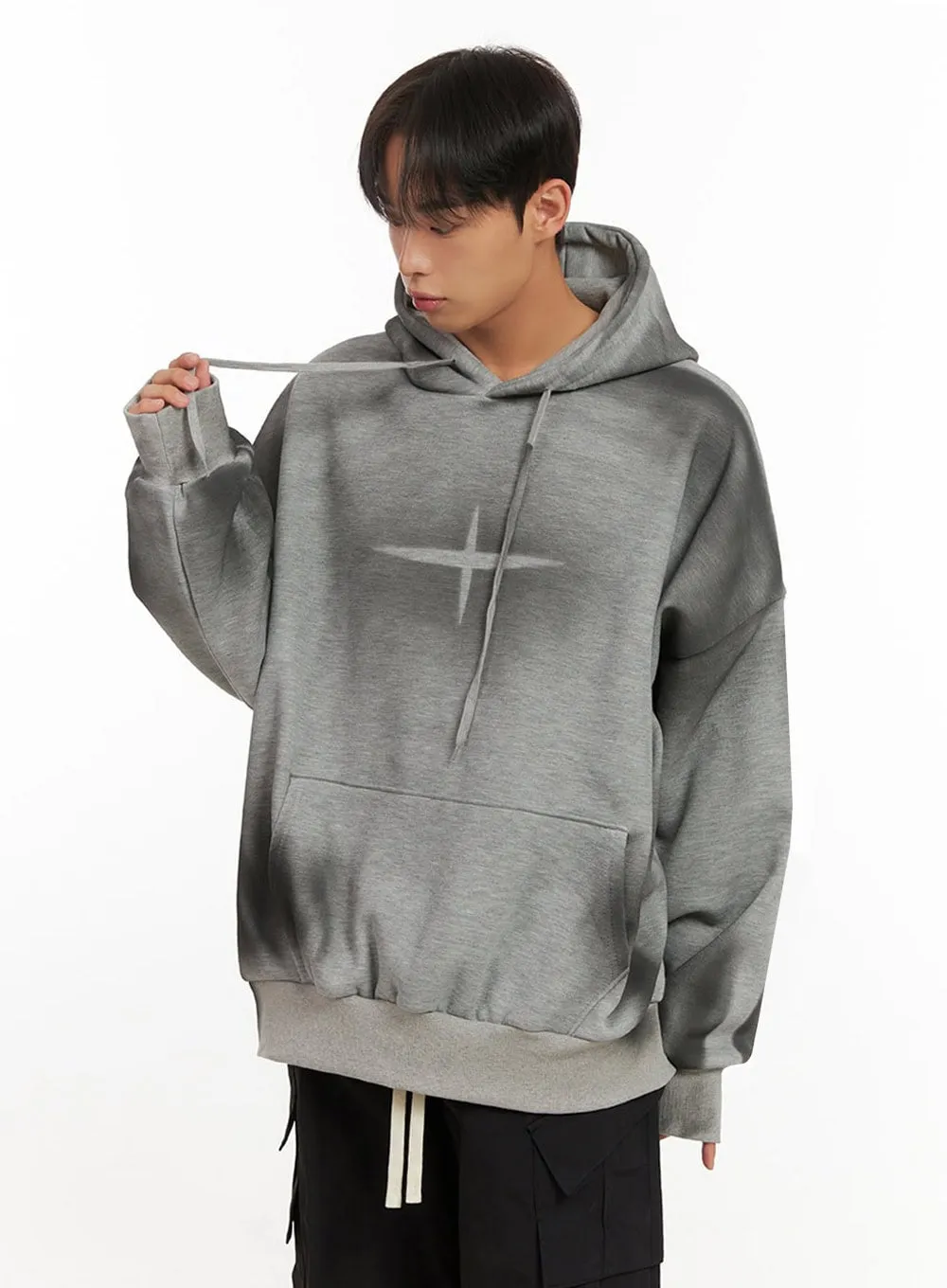 Men's Washed Graphic Hoodie ID406