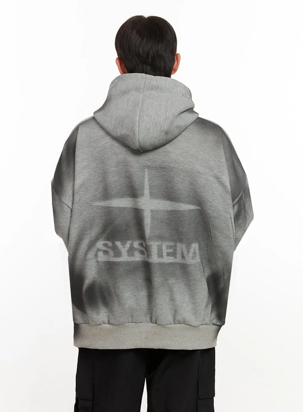 Men's Washed Graphic Hoodie ID406