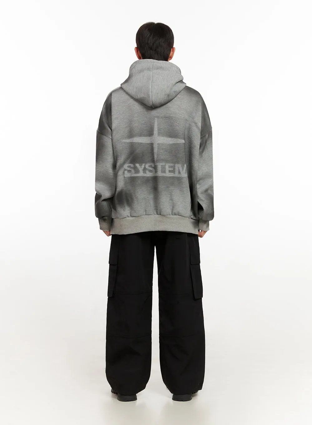 Men's Washed Graphic Hoodie ID406