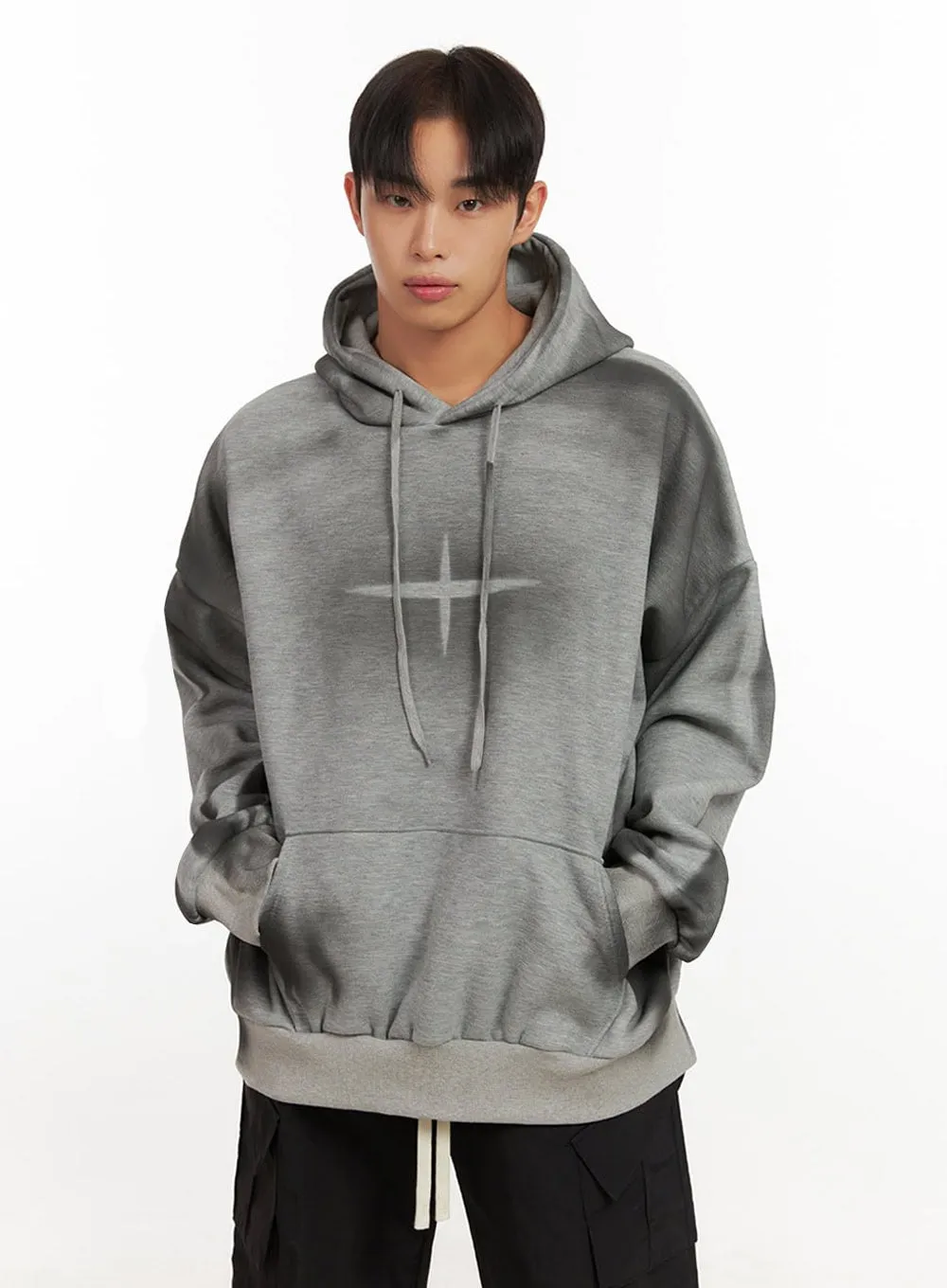 Men's Washed Graphic Hoodie ID406