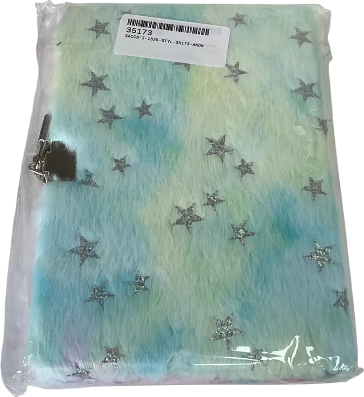 Multicoloured Glitter Star Plush Diary One Size