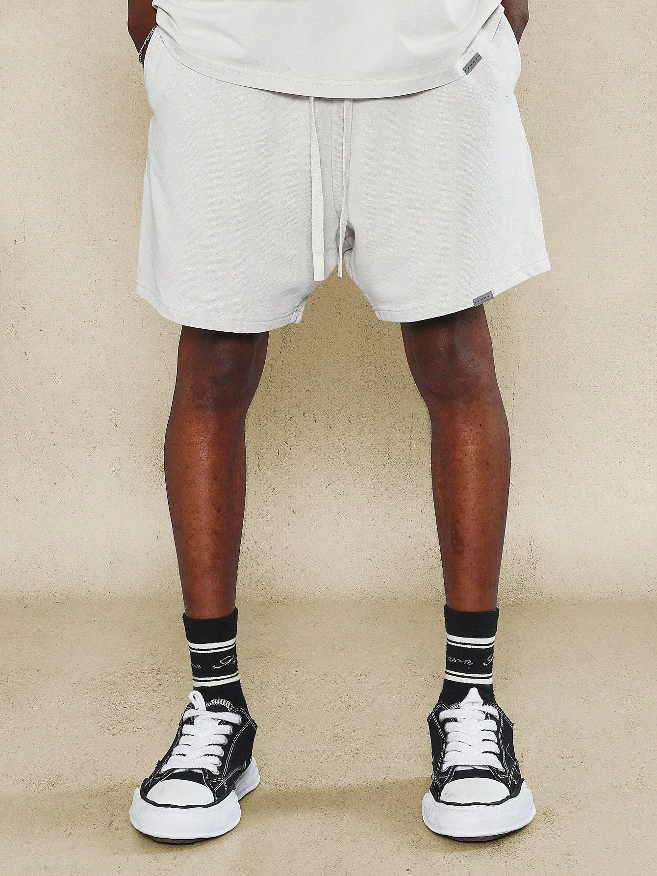 Oversized Fit Washed Tee With Short And Letter Graphic Print 2 Piece Set