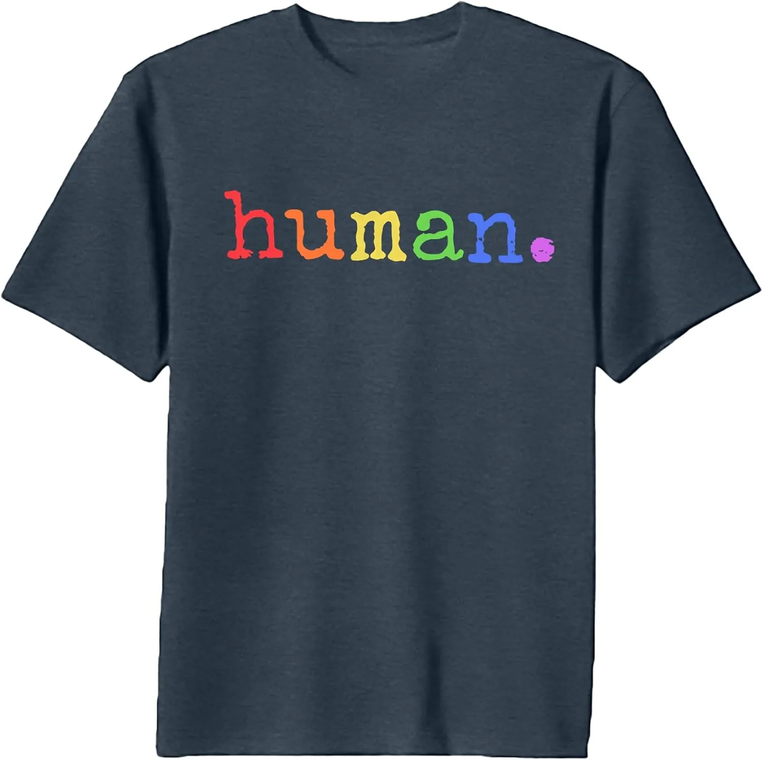 Pride Shirts Men: Human LGBTQ T Shirt Gay Pride Month Shirt Rainbow Graphic Tee LGBT Equality Blouse Tops