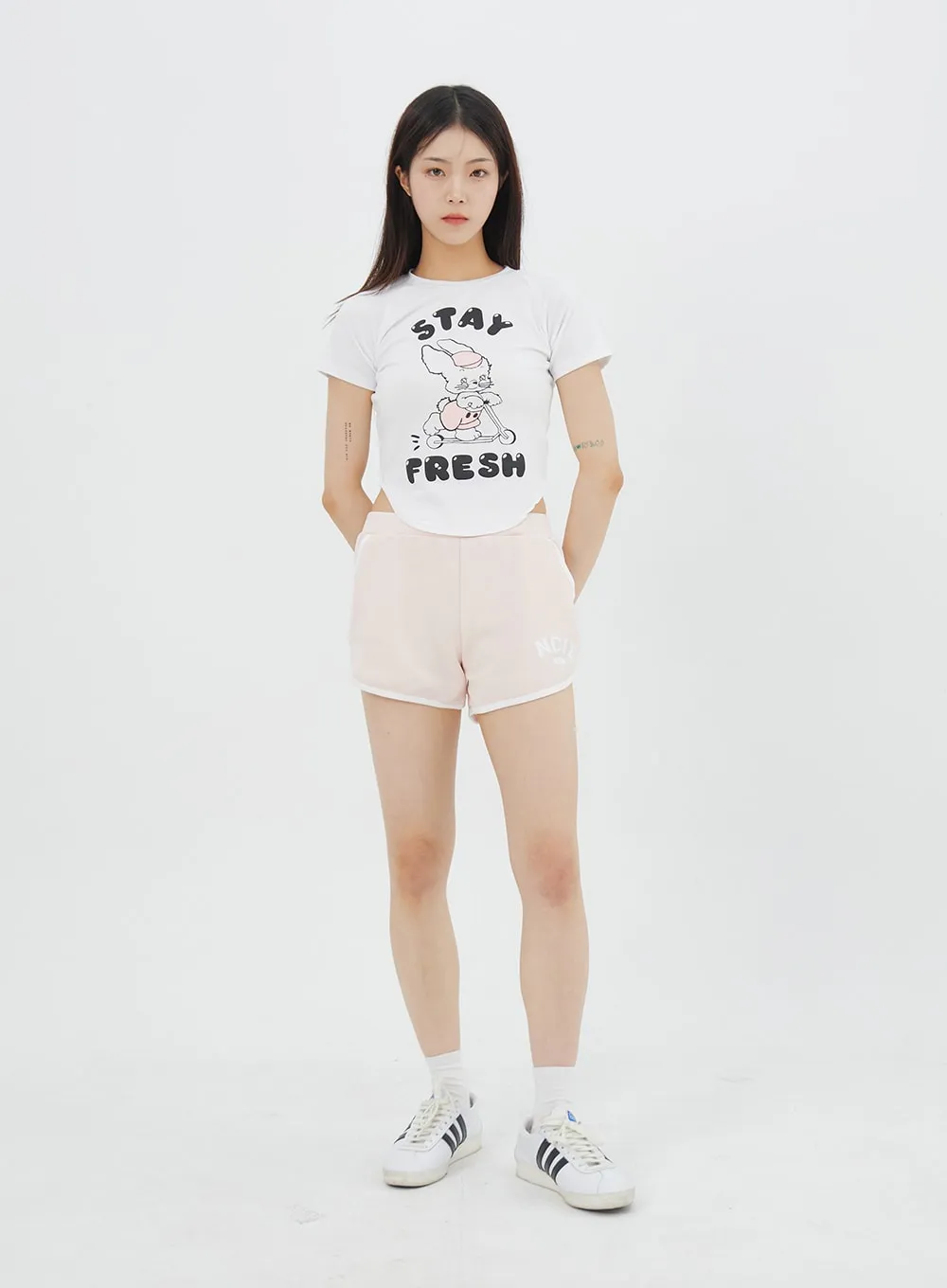 Round Hem Bunny Tee IY325