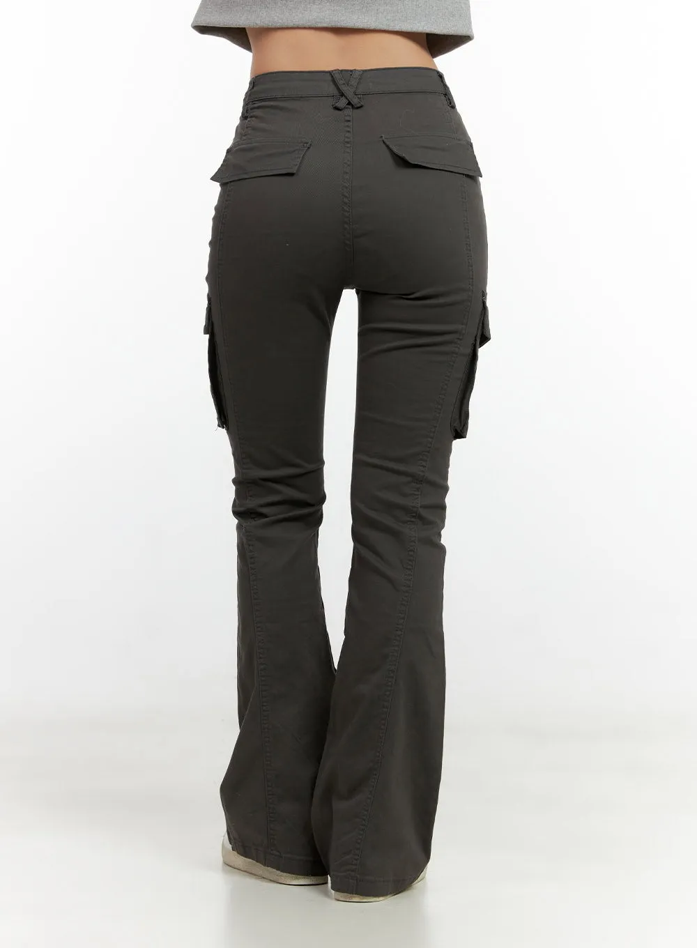 Slim Fit Solid Cargo Pants CN405