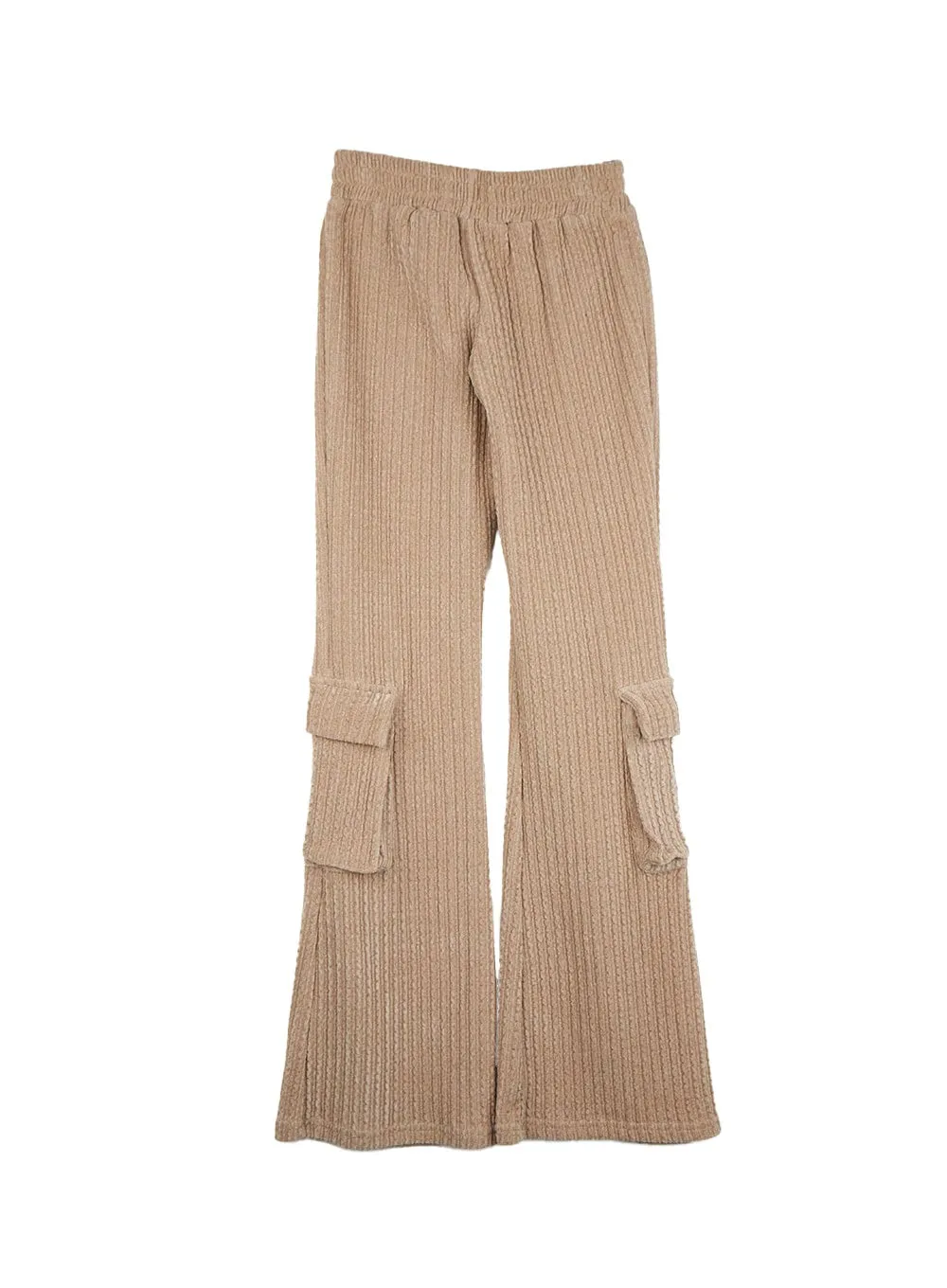 Slim-Fit Velvet Cargo Pants CN426