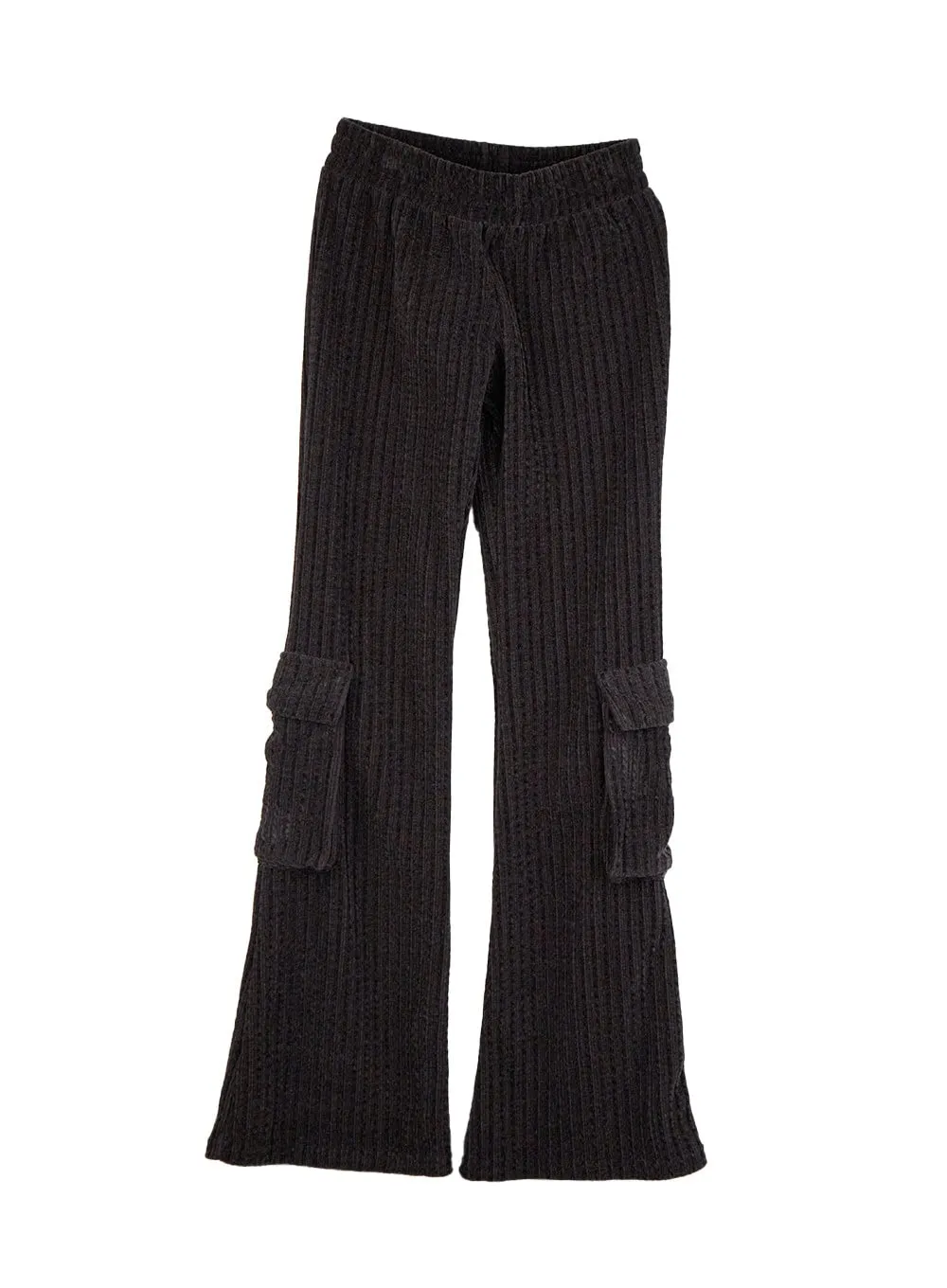 Slim-Fit Velvet Cargo Pants CN426