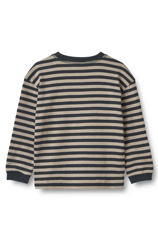 T-Shirt L/S Frans - Navy Stripe