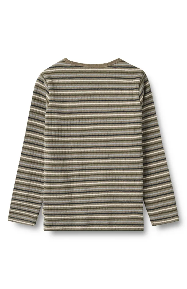 T-Shirt L/S Stig - Multi Stripe st.86-116