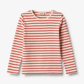 T-Shirt L/S Stig - red stripe