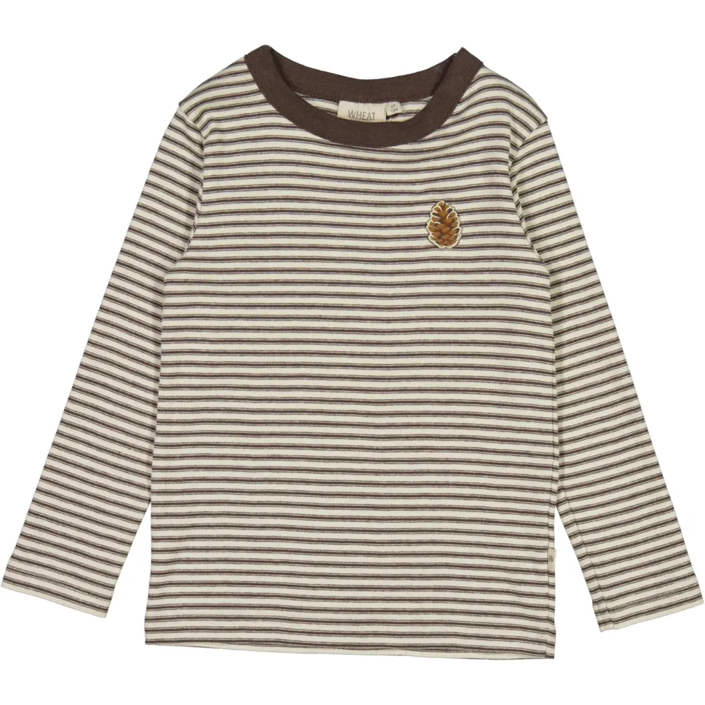 T-Shirt Spruce Cone Badge - mulch stripe