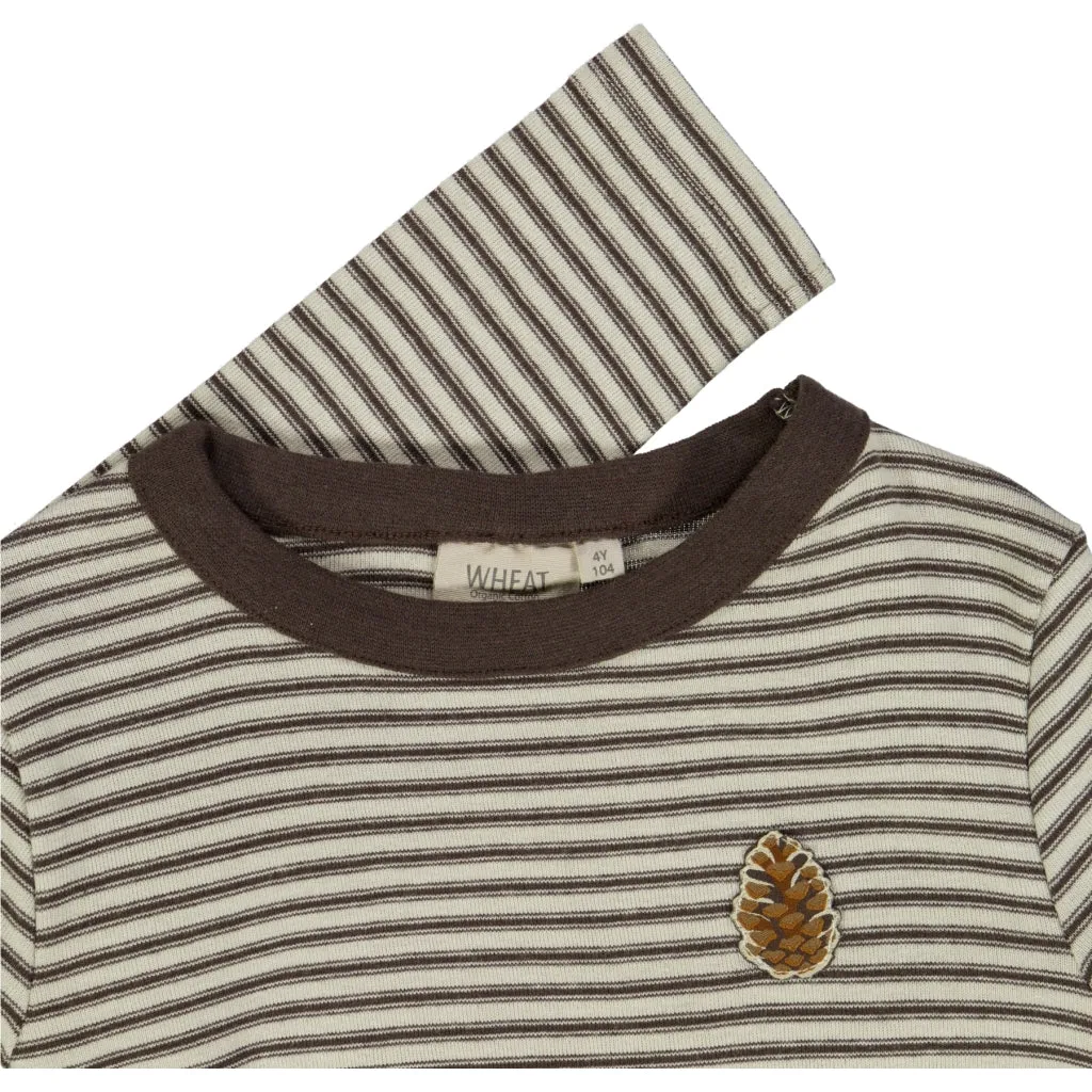 T-Shirt Spruce Cone Badge - mulch stripe