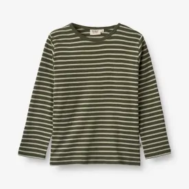 T-Shirt Stig - dark green stripe