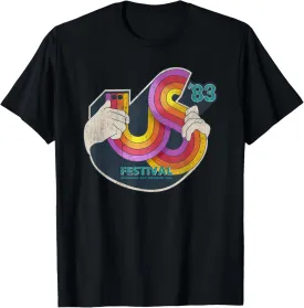 Vintage US Festival 1983 Color Music For Mens Women 70s T-Shirt