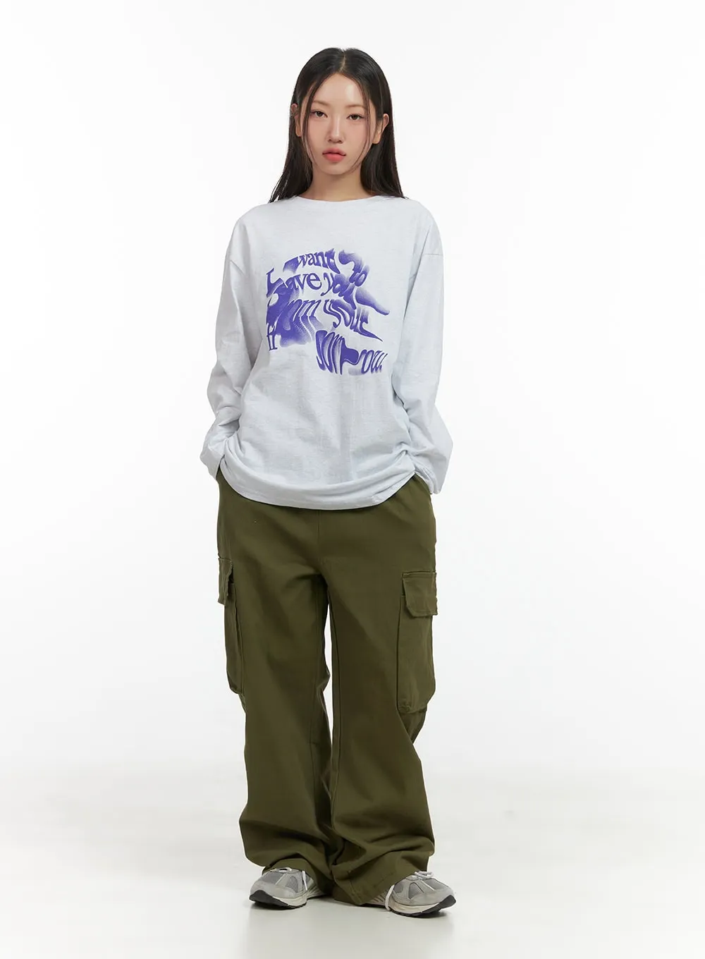 Wide Fit Banded Cargo Pants CO417