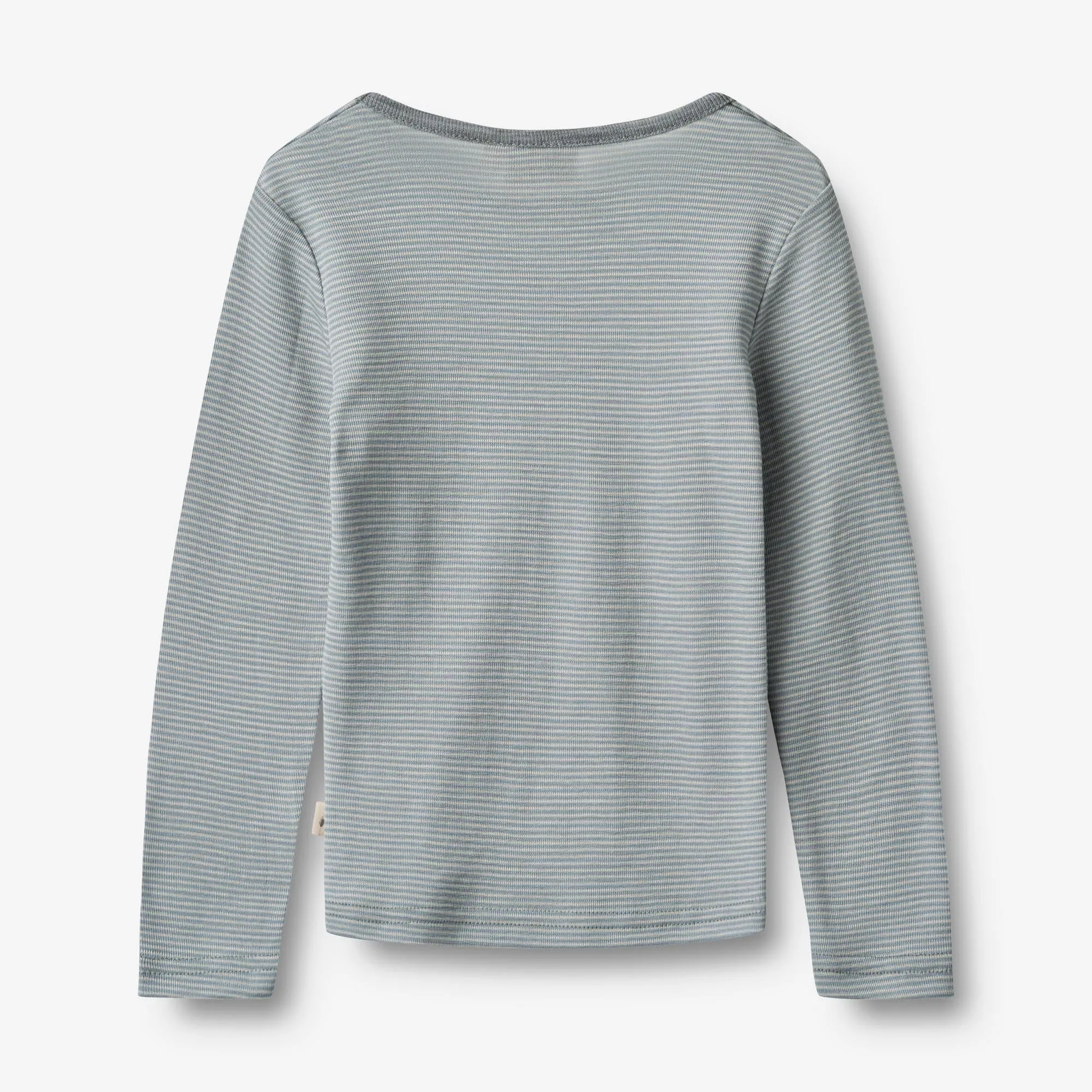 Wool T-Shirt L/S Alfie - cloudy sky stripe