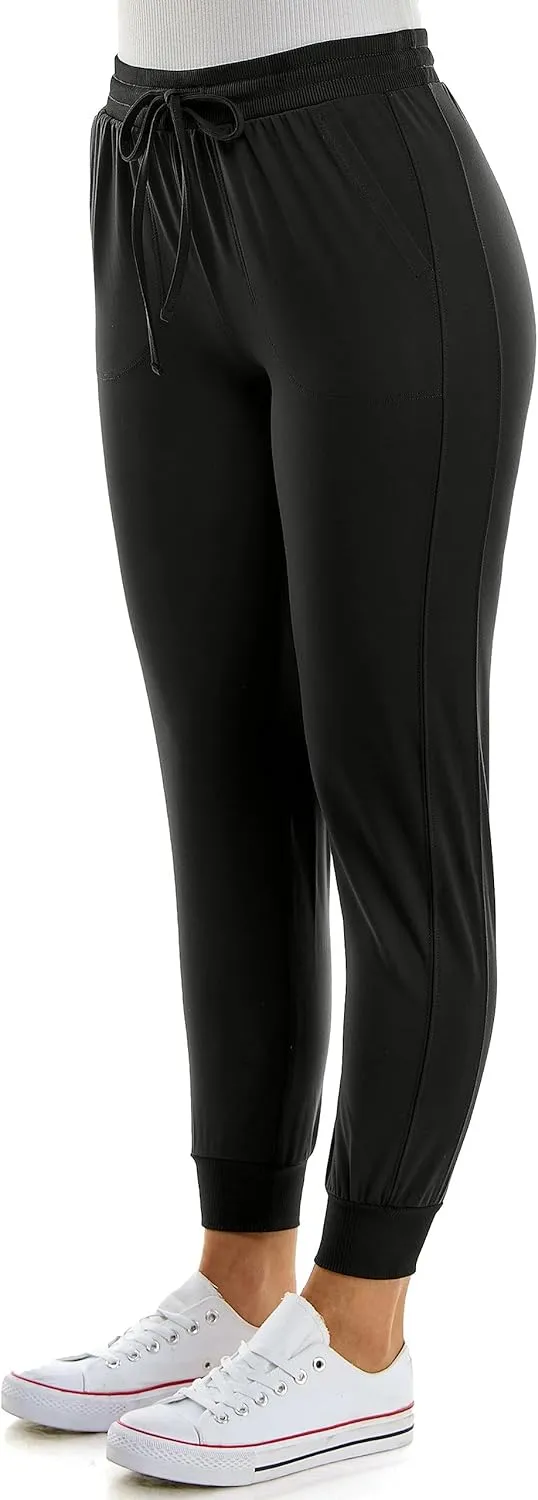 Zac & Rachel Women's Pull on Jogger Pant with Tie Front and Side Pockets