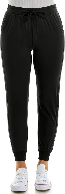 Zac & Rachel Women's Pull on Jogger Pant with Tie Front and Side Pockets