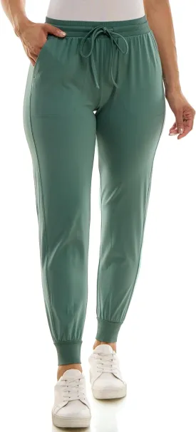 Zac & Rachel Women's Pull on Jogger Pant with Tie Front and Side Pockets